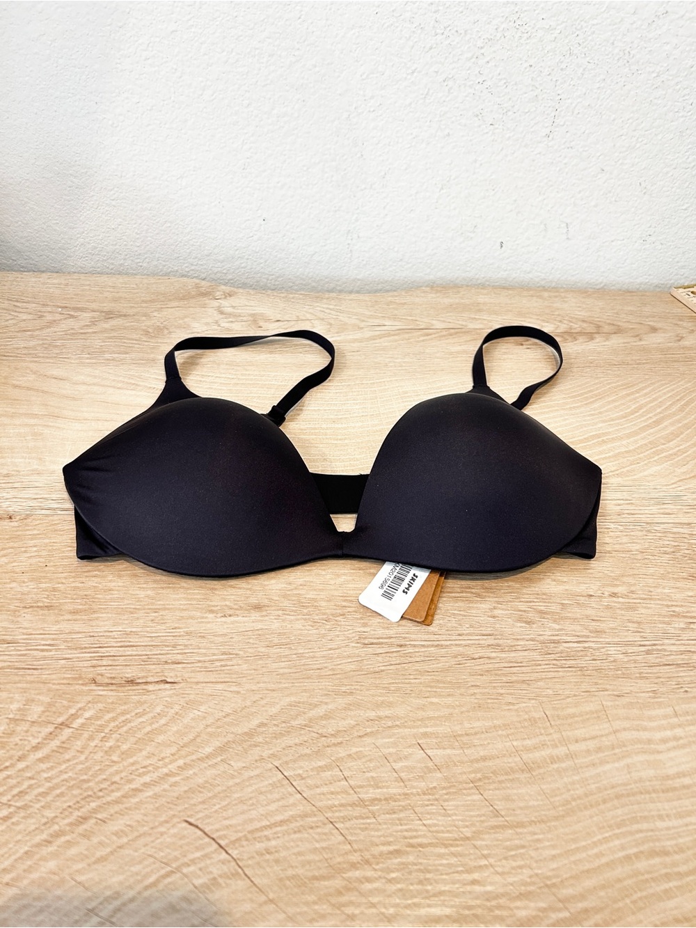 NWT Skims Wireless Form Super Push-Up Bra Black, Size 34C, Retail $58